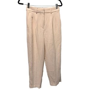 Wilfred Aritzia Effortless Pleated High Waisted Trousers White Size 2 80014